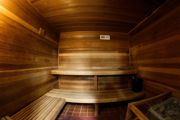 Photo of the sauna in the fitness center